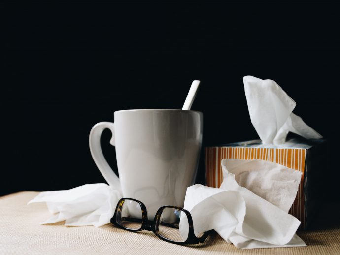 The cold, the flu, and the gut